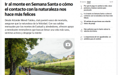 Reportaje sobre el club en El Correo